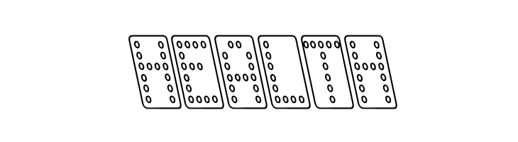 Domino smal kursiv omrids  Free Fonts Download