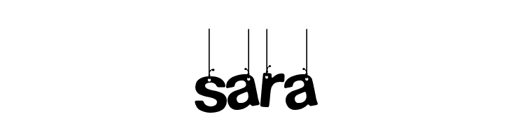 sara Hanging Letters Font