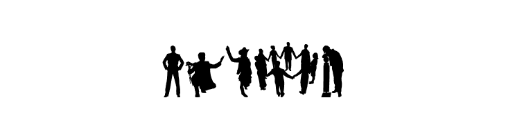 Human Silhouettes Free Five  Free Fonts Download