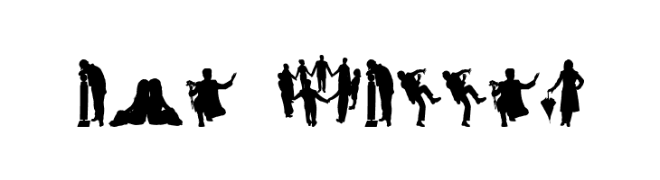 Human Silhouettes Free Five  Free Fonts Download