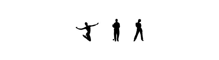Human Silhouettes Free Five  Free Fonts Download