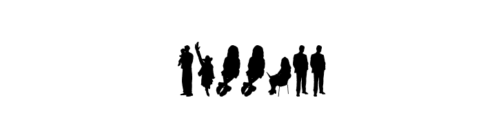 Human Silhouettes Free Six  Free Fonts Download