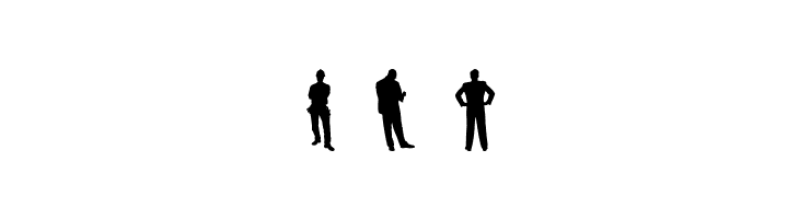 Human Silhouettes Free Six  Free Fonts Download