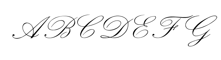 ABCDEFG OPTIExcelsiorScript Font
