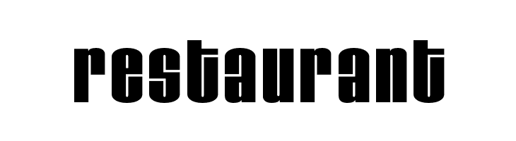 restaurant OPTIBuckley-Eight Font