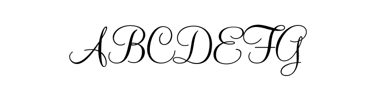 ABCDEFG MahoganyOpti-Script Font
