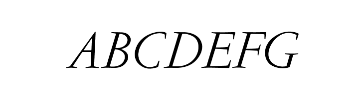 OPTIGaramondLight-Italic  Free Fonts Download