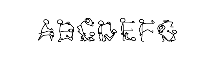 Stick Figures  Free Fonts Download