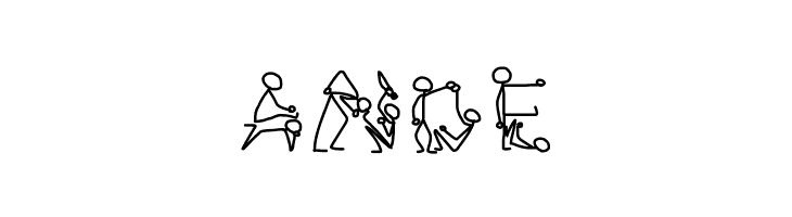 Stick Figures  Free Fonts Download