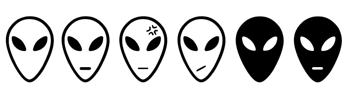 Alien faces St  Free Fonts Download