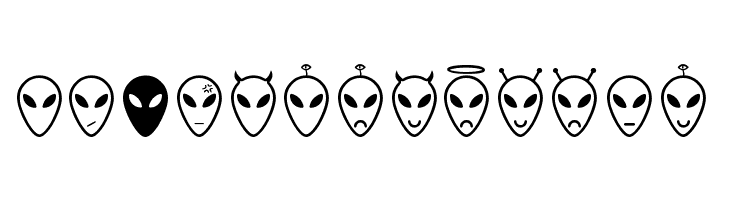 Alien faces St  Free Fonts Download