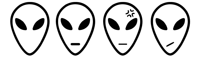 Alien faces St  Free Fonts Download