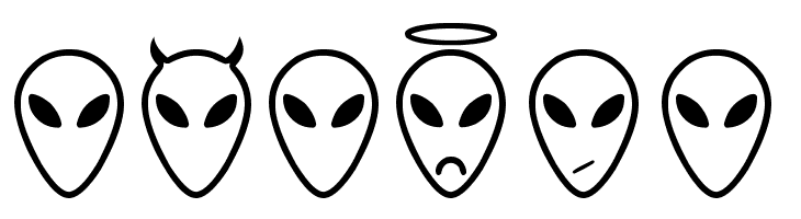 Alien faces St  Free Fonts Download