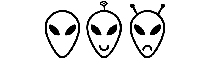 Alien faces St  Free Fonts Download