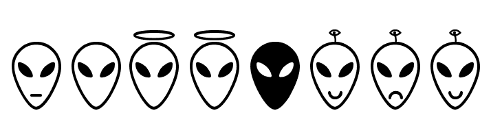 Alien faces St  Free Fonts Download