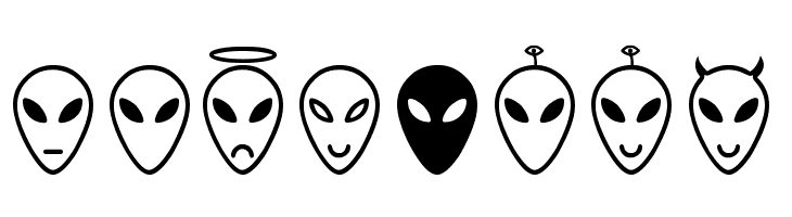 Alien faces St  Free Fonts Download