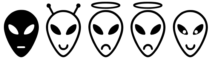 Alien faces St  Free Fonts Download