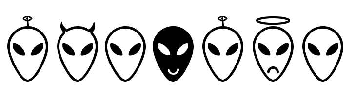 Alien faces St  Free Fonts Download