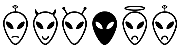 Alien faces St  Free Fonts Download