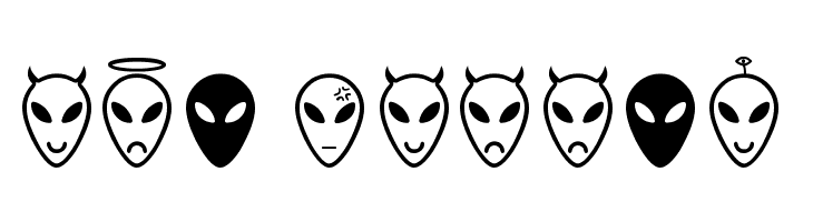 Alien faces St  Free Fonts Download