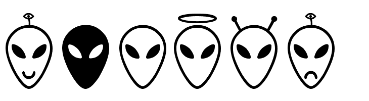 Alien faces St  Free Fonts Download