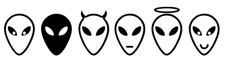 Alien faces St  Free Fonts Download