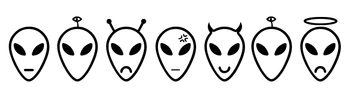 Alien faces St  Free Fonts Download