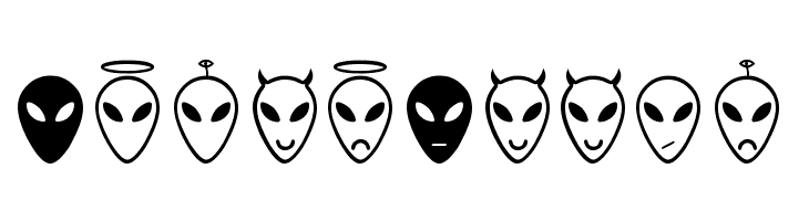 Alien faces St  Free Fonts Download
