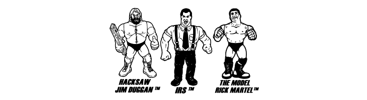 Retro Hasbro WWF Figures  Free Fonts Download