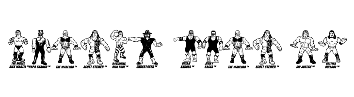Retro Hasbro WWF Figures  Free Fonts Download