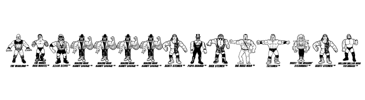 Retro Hasbro WWF Figures  Free Fonts Download
