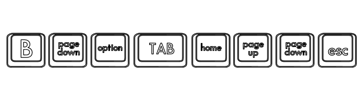 Keyboard KeysHo Hollow  Free Fonts Download