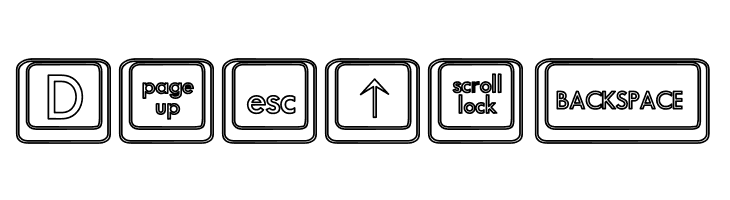 Keyboard KeysHo Hollow  Free Fonts Download