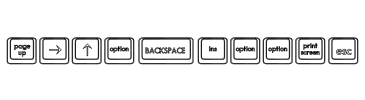 Keyboard KeysHo Hollow  Free Fonts Download