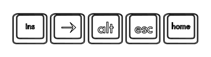 Keyboard KeysHo Hollow  Free Fonts Download