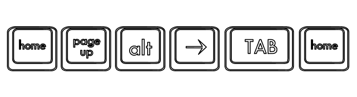 Keyboard KeysHo Hollow  Free Fonts Download