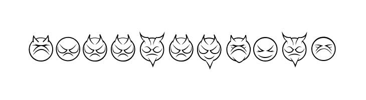 some devil faces Regular  Free Fonts Download