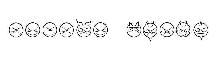 some devil faces Regular  Free Fonts Download