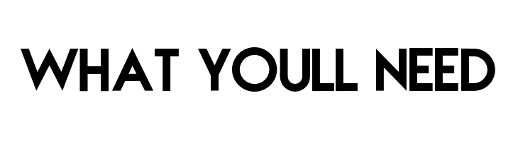 WHAT%2BYOULL%2BNEED NOVA-BOLD Font