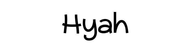 Hyah Typo Comica Font