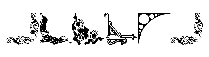 Vintage Decorative Corners 3  Free Fonts Download