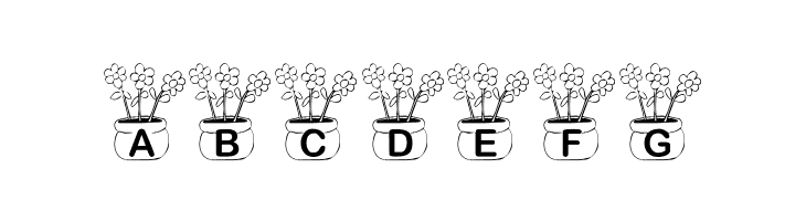 KR Three Flowers  Free Fonts Download