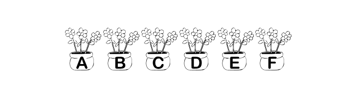KR Three Flowers  Free Fonts Download