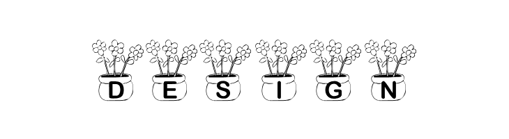 KR Three Flowers  Free Fonts Download