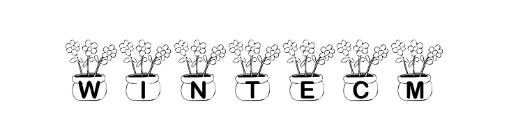 KR Three Flowers  Free Fonts Download