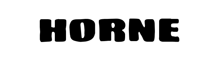 HORNE Hiekkalasi Font