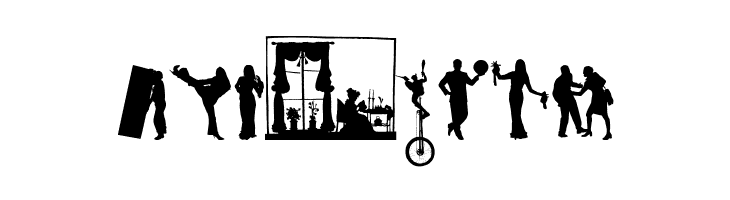 Human Silhouettes Free Eight  Free Fonts Download