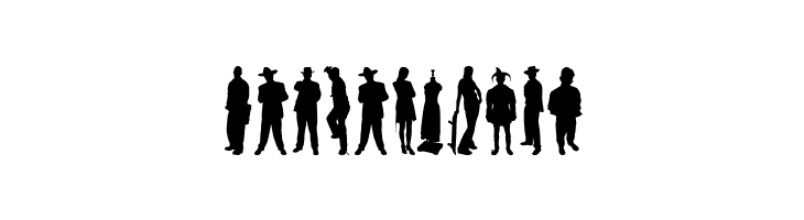 Human Silhouettes Free Eight  Free Fonts Download