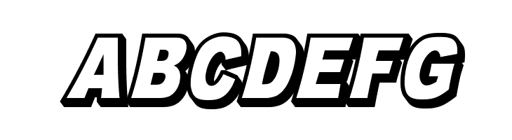 OMNIBLACK Outline Italic  Free Fonts Download