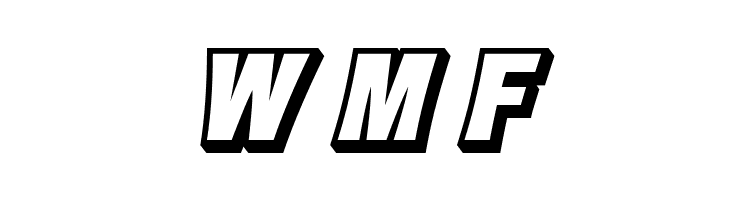 OMNIBLACK Outline Italic  Free Fonts Download